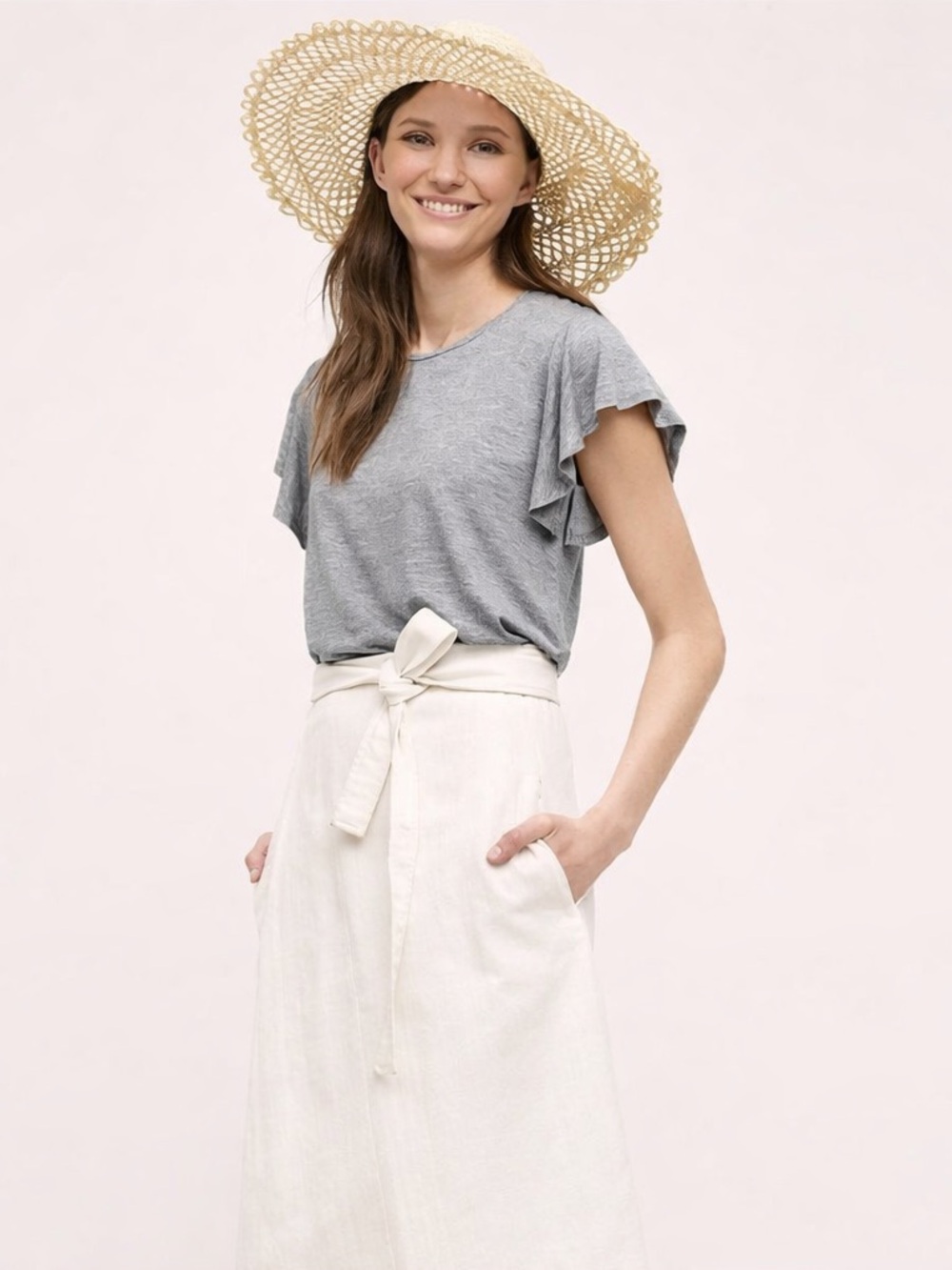 Anthropologie Dolan Women’s Heather Gray Daily Short-Sleeve Tee Size M